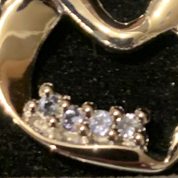 Mother & Child White Gold Plated & .14CTW Tanzanite Designer Necklace - Picture 6 of 6